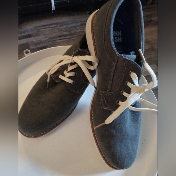 Nunn Bush Otto Canvas Plain Toe Oxford Men's 12W  Dark Blue Denim Color FF198 - Picture 2 of 7